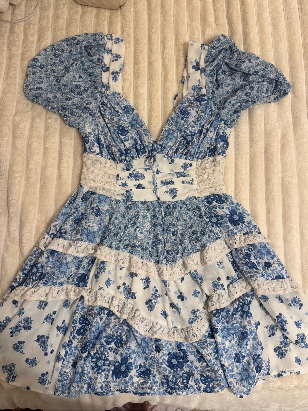 altard state blue & white floral dress